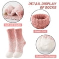 thumbnail image 5 of COOPLUS Womens Fuzzy Socks Warm Fluffy Winter Slipper Sleep Comfy Socks for Women 5 Pairs, 5 of 7