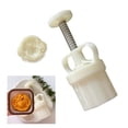 thumbnail image 2 of ZPAQI Persimmon Moon Cake Mold Cookie Stamps Hand Pressure Mooncake Baking Tool, 2 of 16