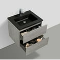 thumbnail image 5 of EDD Cement Gray Wall Mount Vanity With A Integrated Black Sink, 5 of 19