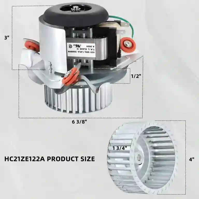 Jakel Draft Inducer Blower Motor 115V For Carrier Bryant Payne - HC21ZE121A Used