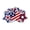 C, variant on Sktrjpolfis Patriotic Star Rug, Polyester American Flag Design, 90x45cm, 1-Pack for 5th of July Decor