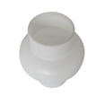 thumbnail image 6 of DecMode 12", 9"H White Glass Vase with Various Shapes and Wide Rounded Centers, Set of 2, 6 of 13