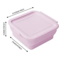 thumbnail image 3 of Silicone Foldable Fruit & Veggie Fresh Microwave Lunch Box Portable Outdoor Meal Container With Lid, 3 of 5