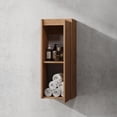 thumbnail image 2 of Gzxs 12-Inch Slim Over The Toilet Storage Cabinet, Wooden Wall Mounted Medicine Cabinet for Bathroom, Kitchen, Hanging Wall Cabinet with Soft Close Door, Open Back Design, Imitative Oak, 2 of 10