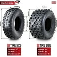 thumbnail image 4 of Set 4 Wanda Sport ATV tires 22x7-10 & 20x10-9 Yamaha Raptor 700 700R GNCC Race, 4 of 8
