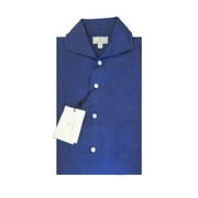Gant Diamond G Men's Indiolino Fitted Amalfi Collar Shirt (384437), Medium, Sky