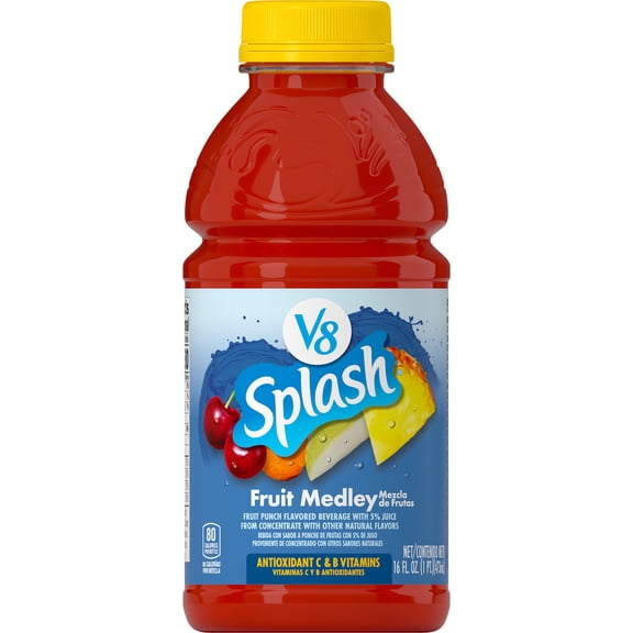 V8 Splash Fruit Medley Flavored Beverage, 16 fl oz Bottle