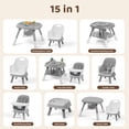 thumbnail image 6 of AILEEKISS 15-in-1 Baby High Chair, Toddler Dining Booster Seat with Activity Center, Grey, 6 of 14