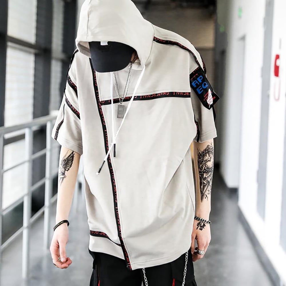 short sleeve hoodie style