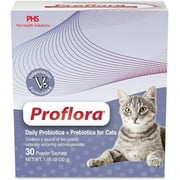 Proflora Probiotics for Cats-Complete Gut Health & Immune Support. Easy to Use Digestive Multi-Strain Probiotics. Easier Diet Transitions, Healthier Skin & Coat & Helps Treat Diarrhea. 30 Packets.