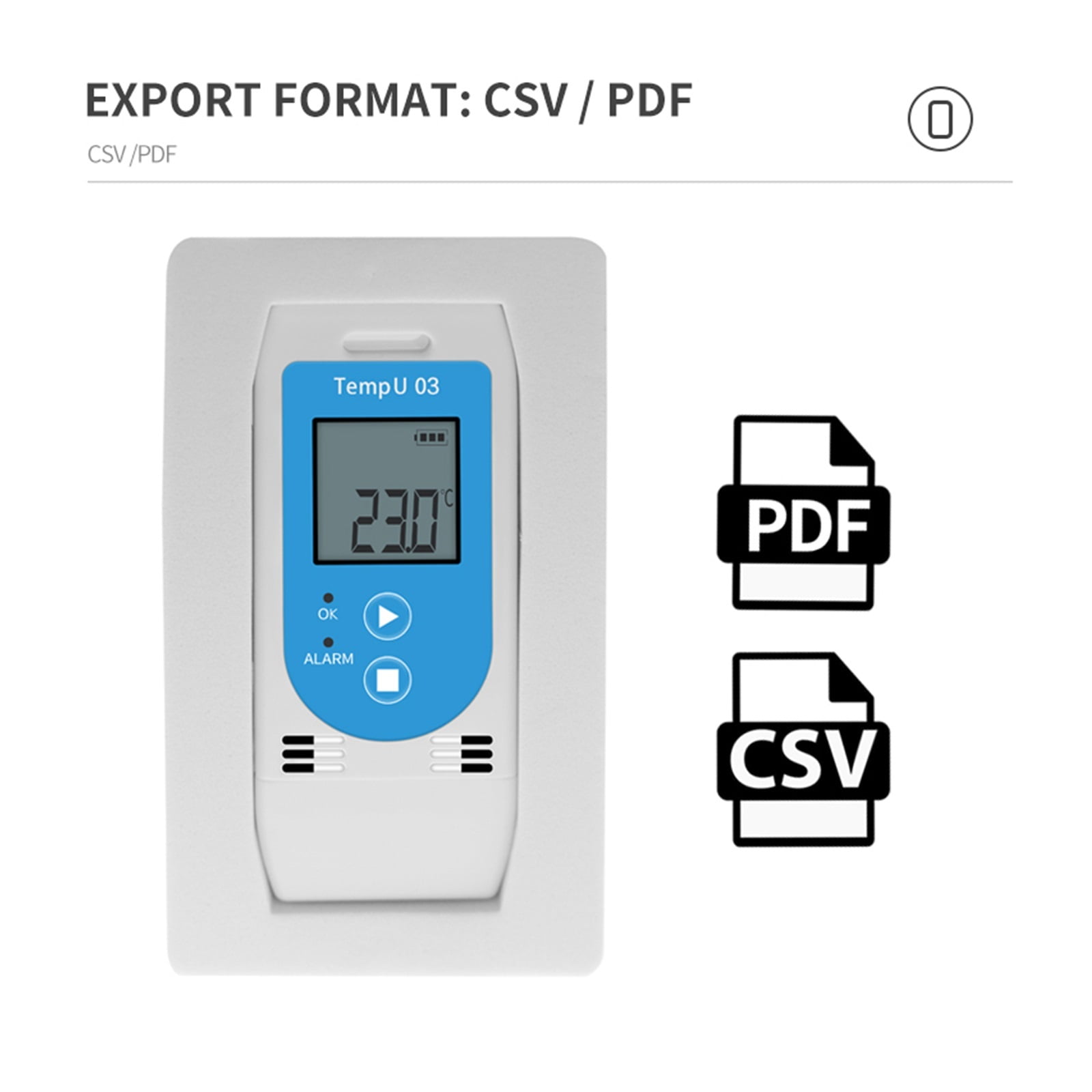 Temp & Humidity Data Logger Reusable RH TEMP Recorder Humiture Recording Meter ,Fast Response
