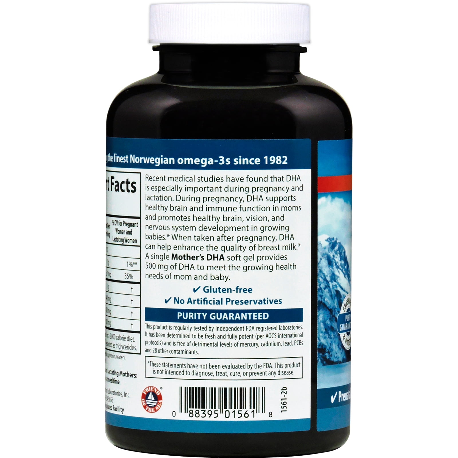Carlson Mother's DHA, 500 mg, 120 Soft Gels