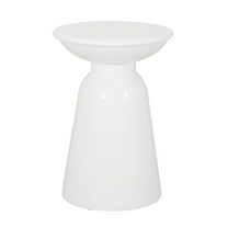 Soto Outdoor Metal Side Table, White