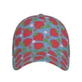 thumbnail image 2 of Balery Baseball Cap Adjustable Size for Running Workouts and Outdoor Activities All Seasons Dad Hat(Hand Drawn Strawberry), 2 of 9