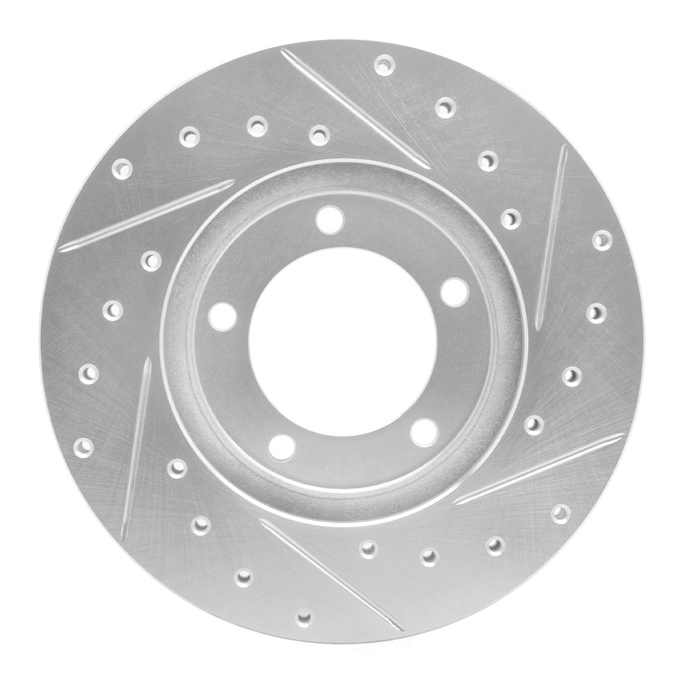 Dynamic Friction Company 631-76094L DFC Brake Rotor - Drilled And Slotted - Silver