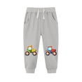 thumbnail image 2 of Tranfacy Boys and Girls 2-13 Years Fall Winter Pants Small Print Elastic Waist Drawstring with Pockets Fleece Lined Thickened Casual Sports Sweatpants Trousers, 2 of 4