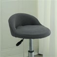 thumbnail image 2 of Curved Back Bar Stool Covers 2/4 PCS Stretch Low Back Chair Protectors Modern Solid Color Pub Counter Round Bar Stool Slipcovers for Kitchen Dining Room Cafe(Dark Gray,4PCS), 2 of 7