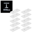 thumbnail image 1 of 10Pcs 2 Hole Joining Plate Aluminum Flat Connecting Reinforcement Plate for Vertical Connection in Construction Frame Structure, 1 of 7