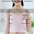 thumbnail image 3 of Training Bras for Girls with Lightly Pads Teen Cotton Camisoles Undershirts Kids Crop Tank Tops Size 7-14 Years White L, 3 of 4