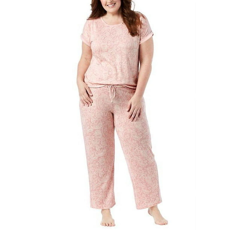 Lucky Brand Women's 4 Piece Pajama Set Tee Tank Short Pant Soft Knit K2