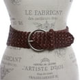 thumbnail image 2 of Women's 3 1/4" Wide Tapered Braided Woven High Waist Leather Belt, 2 of 4