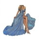 thumbnail image 3 of Vestido de banquete con lentejuelas, falda grande, largo tubo, sexy, de moda, con abertura, 3 of 6