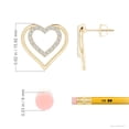 thumbnail image 2 of ANGARA Natural Double Heart Diamond Stud Earrings in 14K Yellow Gold for Women (Size-1.4mm| Color-H| Clarity-SI2) | April Birthstone, Anniversary, Jewelry Gift for Women | Natural Diamond Earrings, 2 of 6