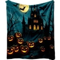 thumbnail image 2 of PoyoKee Throw Blanket for Couch, House Flannel Soft Blanket for Halloween Decorations, 39" x 23" Thanksgiving Fall Decor Cute Quilt for Bed Sofa Cover, 2 of 7