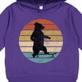 thumbnail image 3 of Inktastic Skateboard Bear Retro Sunset Toddler Hoodie, 3 of 4