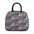 thumbnail image 2 of Womens DarkBlue Colorful Dinosaurs Plants Pattern Lunch Box for Work,Insulated Lunch Bag for Women,Loncheras Para Mujer,Leakproof Adult Lunch Bag for Work,Beach,Travel,Picnic,Camping, 2 of 7