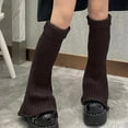 thumbnail image 2 of Fgnfyis Japanese Gothic Knit Leg Warmers Winter Knee High Socks Fashion Leggings Gaiters Ankle Coffee One Size, 2 of 4