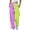 Mint Green, variant on Casual Pants Women Loose Breathable Color Blocking Gradient Casual Pants Side Pockets Leg Opening Drawstring Ladies Casual Pants Women's Pants Size L