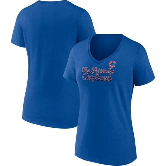 Women's Fanatics Royal Chicago Cubs Regulation V-Neck T-Shirt