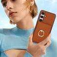 thumbnail image 7 of Allytechgroup Wallet Case Cover for Samsung Galaxy S24 FE, with Ring Holder Cards Slots Premium PU Leather TPU Back Cover Shockproof RFID Blocking Phone Case for Samsung Galaxy S24 FE, Brown, 7 of 7