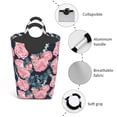 thumbnail image 3 of Xecao Rose Flowers for Laundry Basket,Collapsible Large Laundry Hamper,Wash Bag for Laundry Room, Rolling Laundry Basket with Handles, 3 of 5