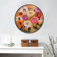 thumbnail image 2 of Yayeee Wall Clock Battery Operated 11.9" Silent Non-Ticking for Living Room, Abstract Floral, 2 of 8