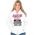 thumbnail image 4 of Best Awesome Crazy Sister Cute Funny Womens Plus Size Graphic Zipper Hoodie Brisco Brands 5X, 4 of 5