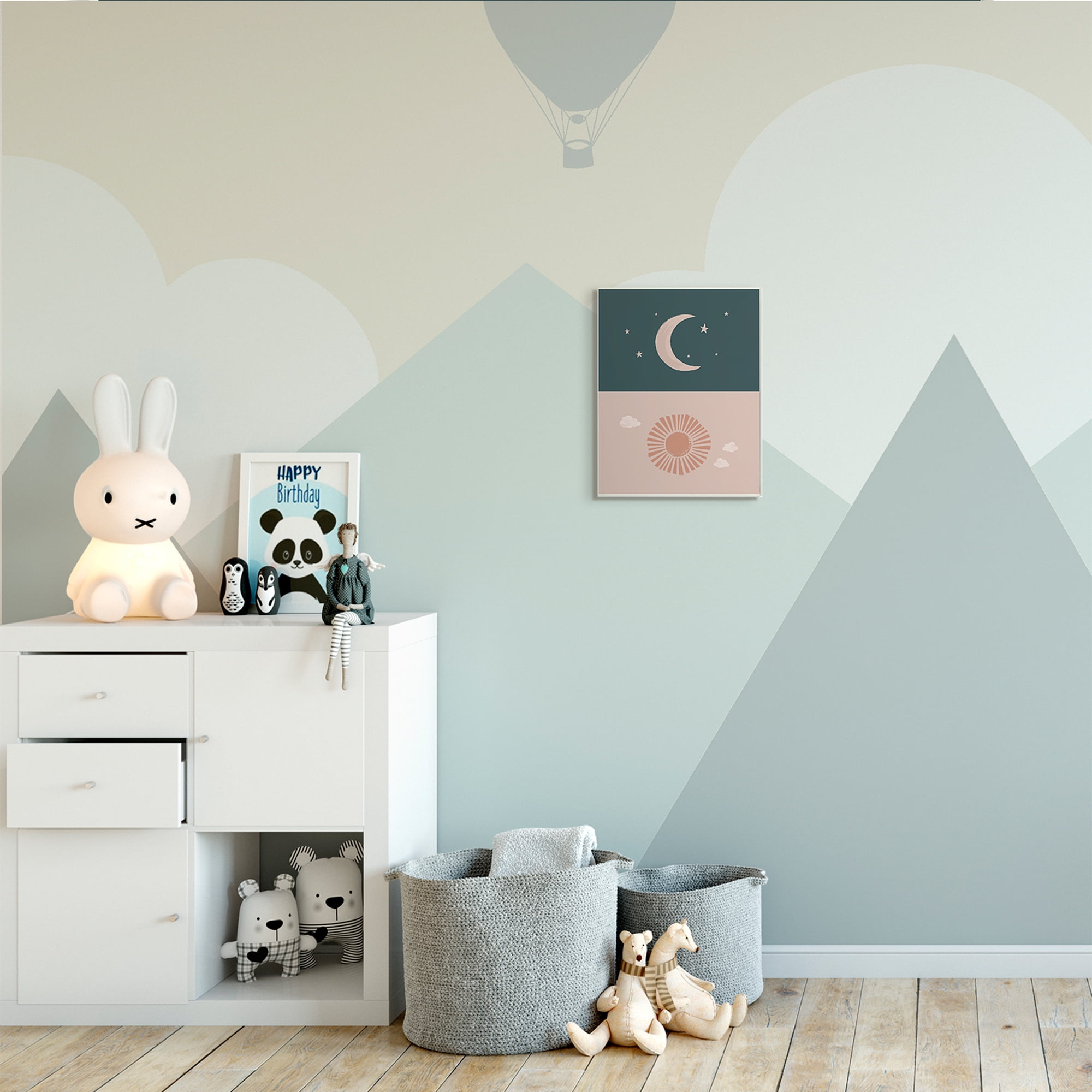 Stupell Industries Night Sky over Sunny Day Muted Tones,10 x 15,Designed by Lisa Whitebutton