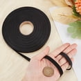 thumbnail image 3 of 10M Black Soft Leather Strap 10Mm Wide Lychee Grained Imitation Leather Trimming Tape PU Leather Strips Flat Leather Cord String for DIY Crafts Belt Bracelet Jewelry Making Clothing, 3 of 9