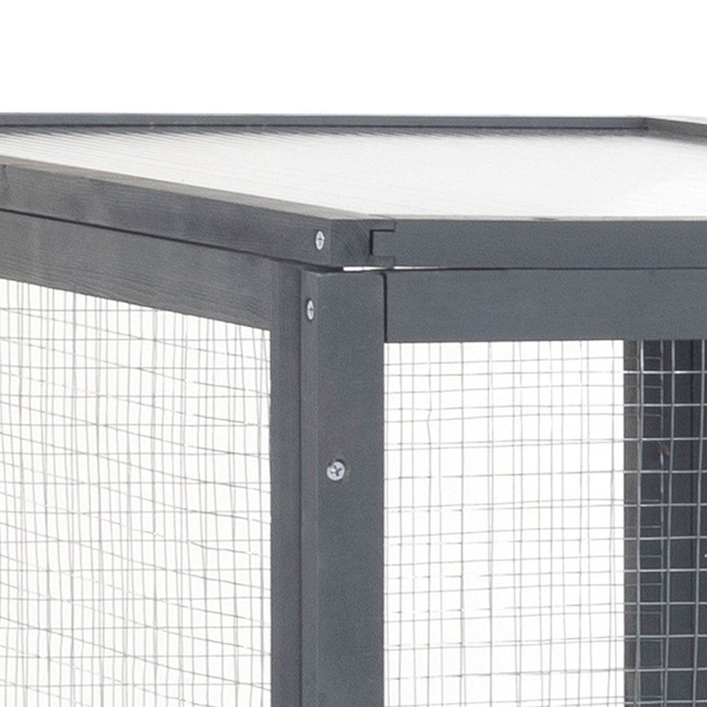 Kadyn Large Wooden Cat Cage with Top Sun Panel, Perch, Wooden Indoor Outdoor Cat Enclosure, Sleeping Box Wooden Outdoor Cat Enclosure, Large Cat House with Perch, Gray Kadyn Large Wooden Cat Cage with Top Sun Panel, Perch, Wooden Indoor Outdoor Cat Enclosure, Sleeping Box Wooden Outdoor Cat Enclosure, Large Cat House with Perch, Gray