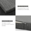 thumbnail image 2 of 48 Inch Classic Solid Color Bench Cushion with Ties, Non-Slip Indoor Rectangle Bench Seat Cushion Standard Size Foam Pad with Machine Washable Cover - One Pad Only (Grey, 48x16x1.5 Inch), 2 of 12