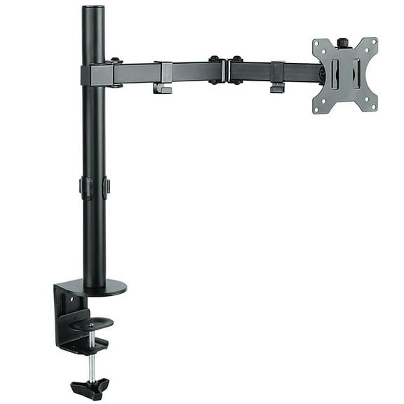 Stand Steady Dual Monitor Mount| Clamp-On Height Adjustable Monitor Arm Vesa Mount | Fits 1 Screen 13 - 32 Inches | Black