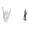thumbnail image 1 of Estatua de gesto de mano de roca, artesanía con gesto de mano, escultura creativa de dedos para decoración de apartamento, dormitorio, restaurante,, 1 of 8