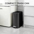 thumbnail image 5 of Garvee Bathroom Trash Can with Lid Soft Close, 3.2 Gallon Garbage Can, Black, 5 of 8