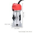thumbnail image 4 of Graflsoa 800W High-Speed Electric Wood Trimmer, 30000r/min Aluminum Body, Red, 110V US Version, Multi-Functional Woodworking Router for Carving and Grooving, 4 of 6