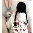 thumbnail image 3 of Miniso Sanrio-Sudadera con capucha de Hello Kitty para niña, Top Kawaii dulce y fresco, ropa Vintage holgada para pareja, estilo Harajuku, Y2K, otoño, 3 of 4