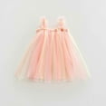 thumbnail image 2 of WEAIXIMIUNG Robes pour Filles Préadolescentes Formelles Tutu Enfants Robe d'Été Sans Manches en Maille Arc-en-Ciel Manches Volantes, 2 of 4