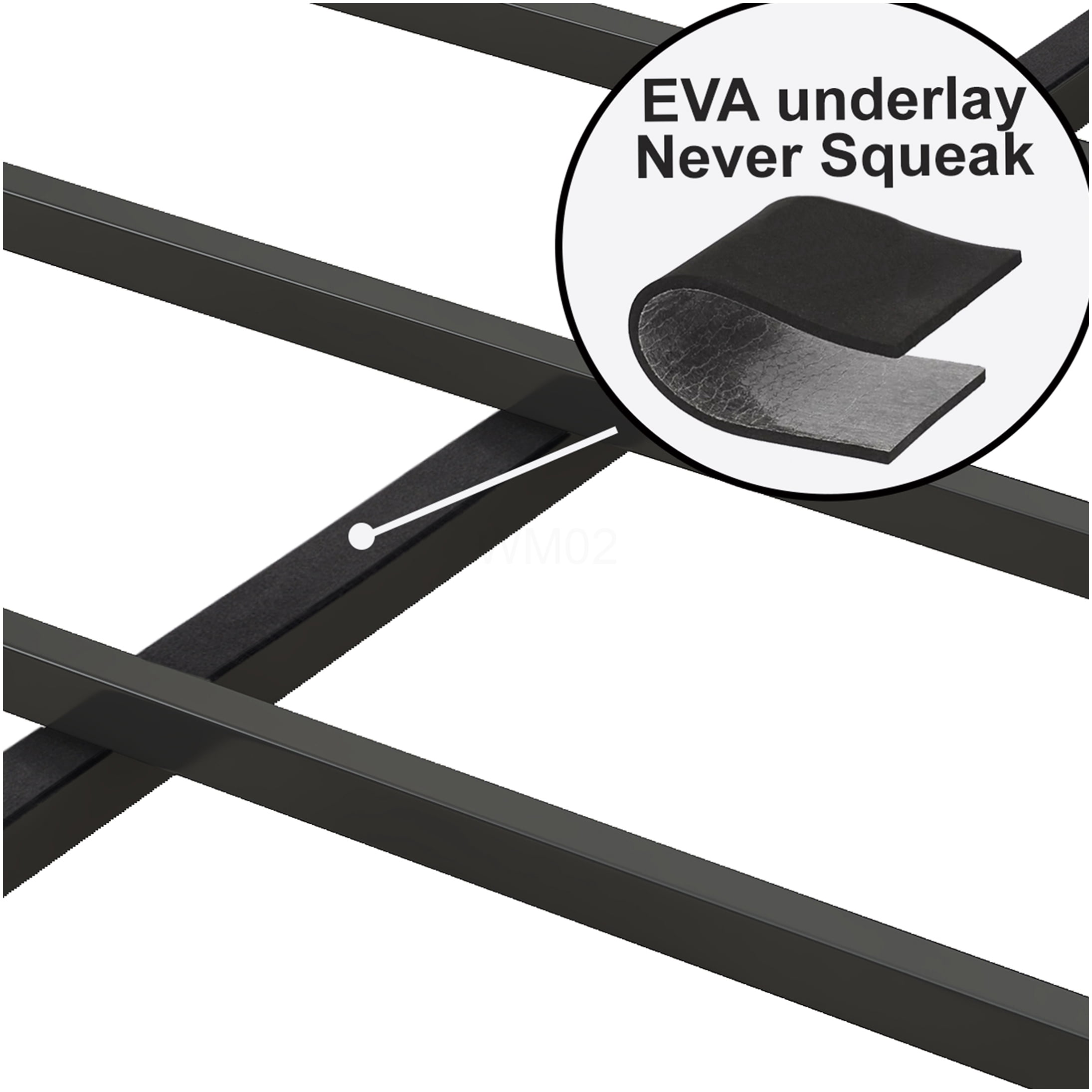 King Size Bed Frame with Upholstered Headboard and USB Charging Station, Heavy Duty Metal Platform, Grey