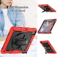 thumbnail image 4 of For iPad Pro 12.9 inch Case (2022/2021/2020/2018), 360 Rotating Shockproof Cover with Stand, Screen Protector, Shoulder Strap, Red, 4 of 7