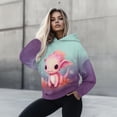 thumbnail image 4 of COEQINE Sweatshirts Oversized Women's Hoodies Loose Soft Long Sleeves Cozy Casual Wear Pullover Cute Axolotl Fit Hooded Sweatshirt Fashion Y2K Lightweight Fall Winter Outfits Clothes, M, 4 of 7